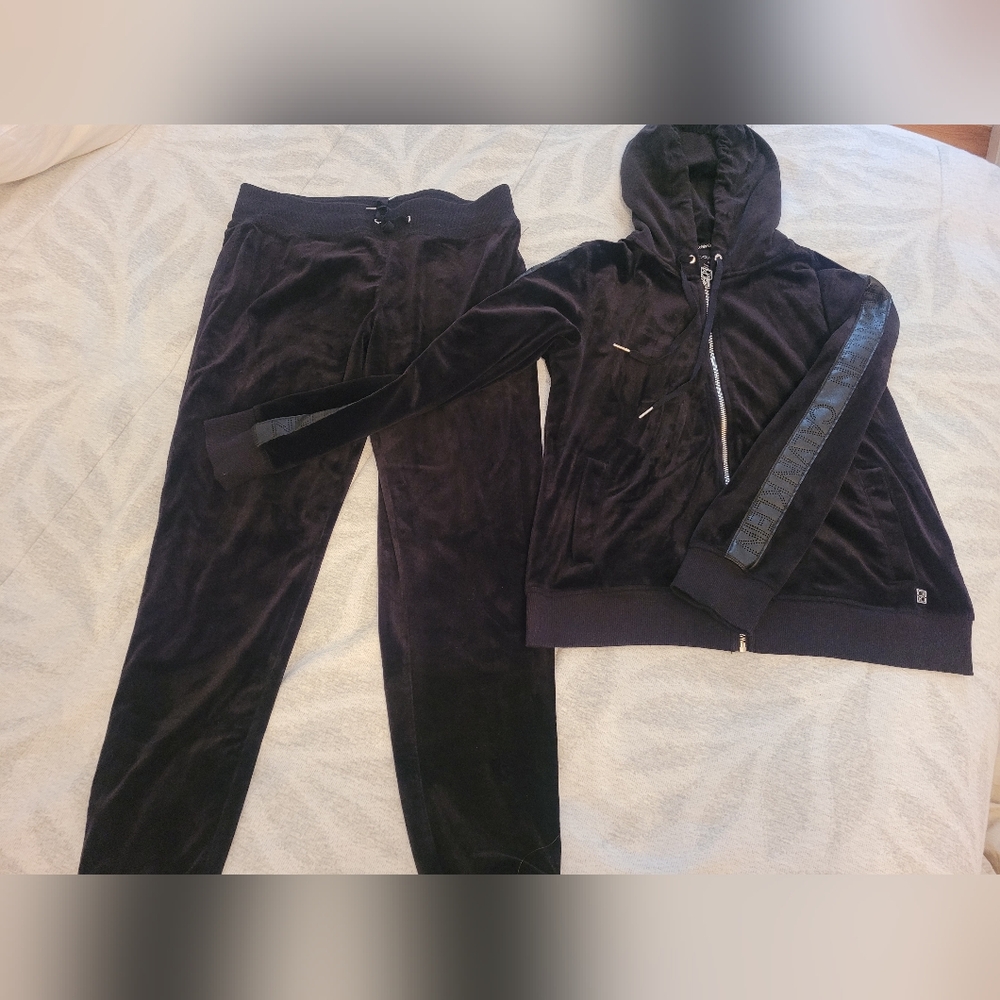 Calvin Klein Black Velvet Track Suite
